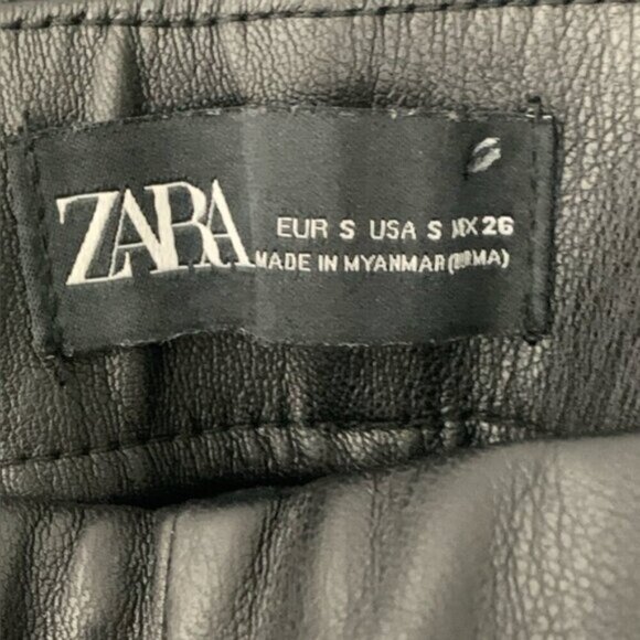 Zara Faux Leather Cargo Pants Sz M - Picture 7 of 10